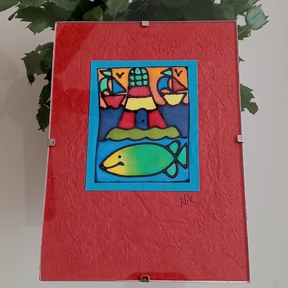 Original Painting On Silk by Nik Jory - Picture 1 of 9